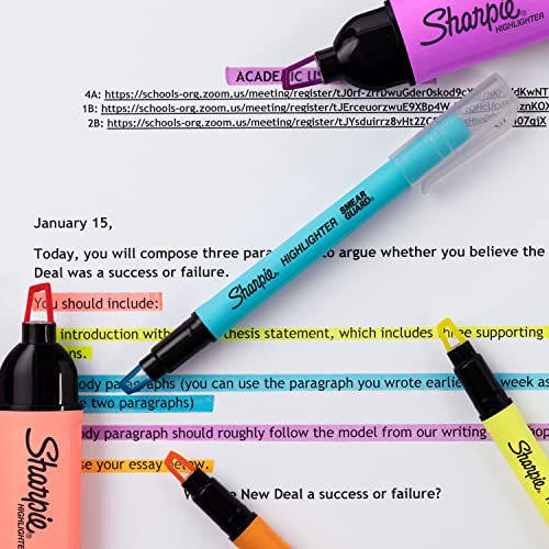 SHARPIE Clear View Highlighters, Chisel Tip, Assorted Colors, 4 Count - Image 3