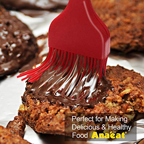 Anaeat High Heat Resistant Silicone Basting Pastry Brush Set of 5- Hygienic One Piece Design Spread Oil Butter for BBQ Grill Barbecue Baking Kitchen Cooking - BPA Free & Dishwasher Safe (10"+8") - Image 7