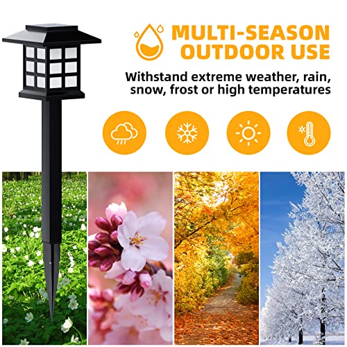 Beassla Solar Outdoor Lights 12 Pack, 12 Hrs Long-Lasting Waterproof Pathway Lights Solar Powered Auto On/Off, Solar Garden Lights Decorative for Landscape Walkway Driveway Patio Yard & Lawn - Image 6