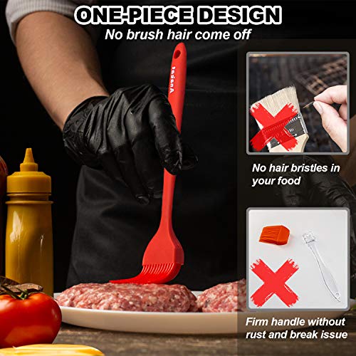 Anaeat High Heat Resistant Silicone Basting Pastry Brush Set of 5- Hygienic One Piece Design Spread Oil Butter for BBQ Grill Barbecue Baking Kitchen Cooking - BPA Free & Dishwasher Safe (10"+8") - Image 6